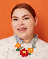 Vintage Flower Motifs Necklace