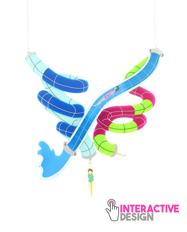 Water-slide-statement-necklace-interactive-ticket-to-playland-la-vidriola-detail