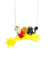 We three Cat Kings Necklace