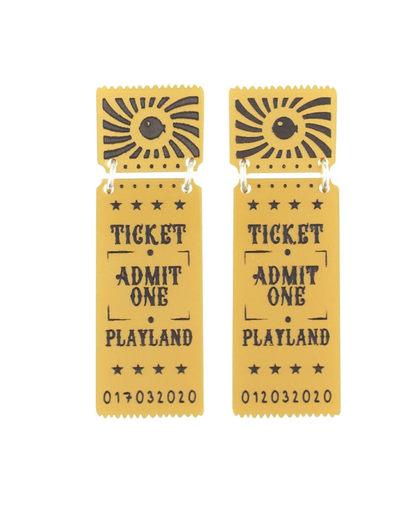 Wear-your-tickets-so-you-dont-lose-them-earrings-ticket-to-playland-la-vidriola-detail
