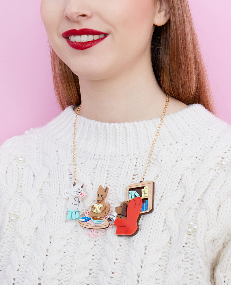 Welcome to our Pet Reading Club! Necklace