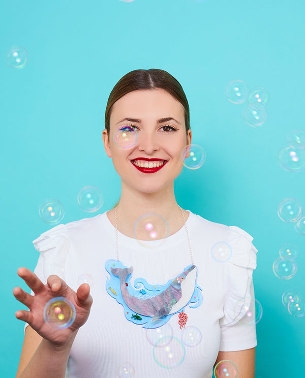Whale in the Deep Blue Sea Necklace