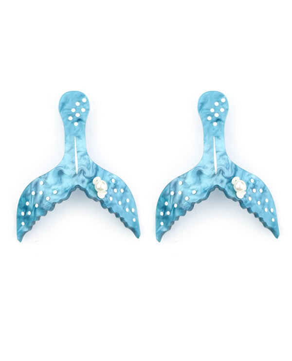 Whale tail earrings
