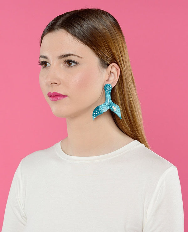 Whale-tails-statement-earrings-la-vidriola-plastic-jewellery-wild-under-the-sea-product