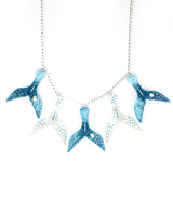 Whale-tails-statement-necklace-la-vidriola-plastic-jewellery-wild-under-the-sea-detail