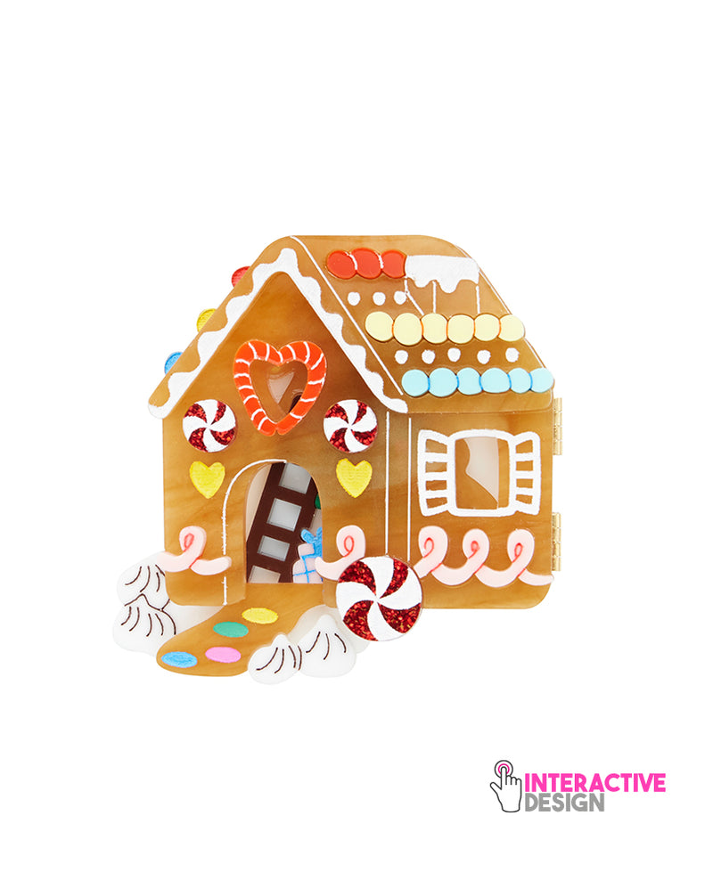 Who Is In The Gingerbread House? Brooch -Interactive-