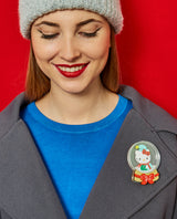 Who is in my snow globe? Hello Kitty Brooch