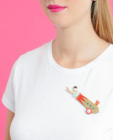 Woman-cannon-ball-brooch-la-vidriola-plastic-jewellery-circus-where-the-magic-happens-product