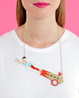 Woman-cannon-ball-necklace-la-vidriola-plastic-jewellery-circus-where-the-magic-happens-product