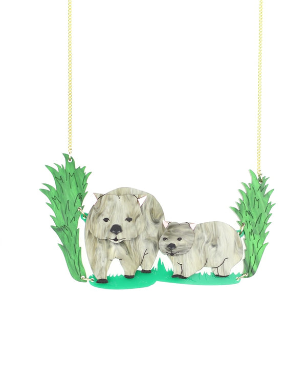Wombat-family-necklace-la-vidriola-plastic-jewellery-take-away-last-minute-zoom-detail2