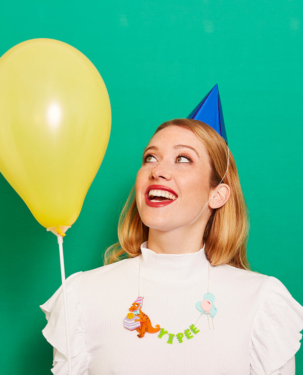 Yipee! Happy Dino Party Time! Necklace