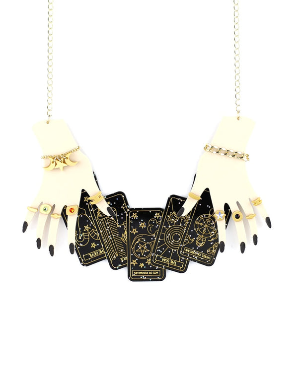 Your-future-glitter-necklace-la-vidriola-plastic-jewellery-classic-detail