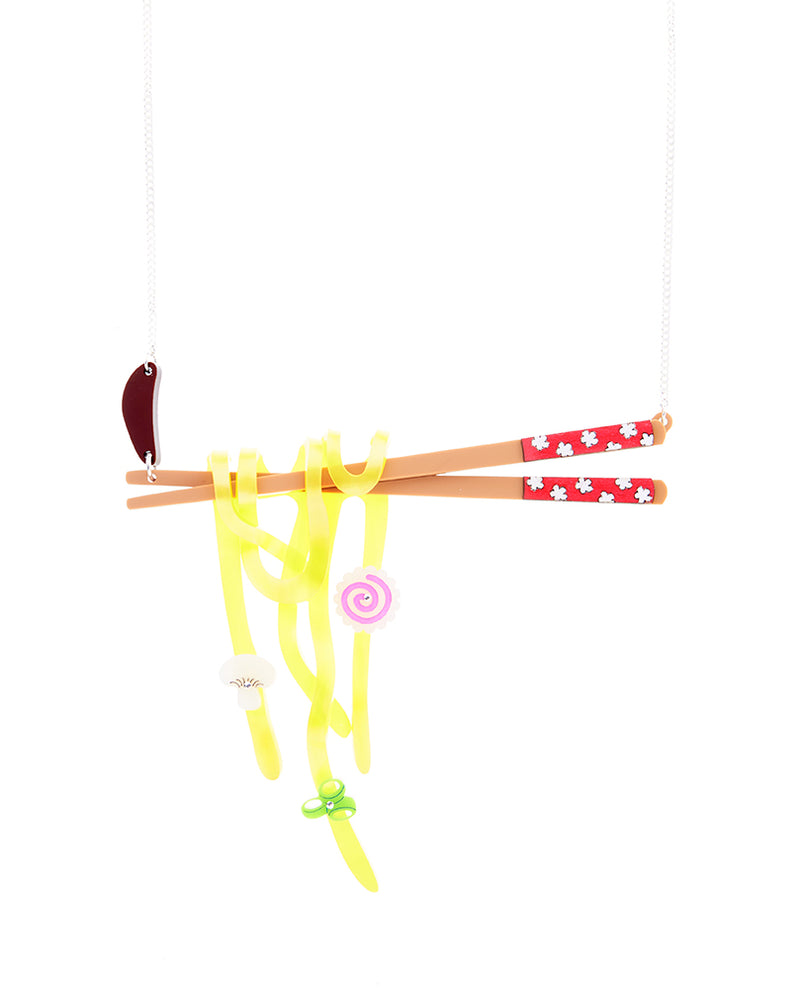 Yummy Noodles on my Chopsticks Necklace