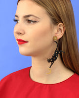 Black cats earrings
