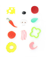 Custom pizza brooch