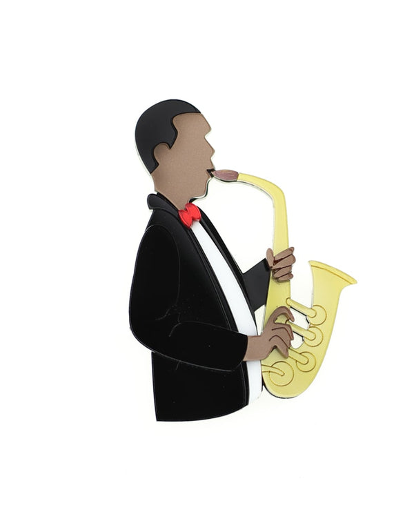 jazz-saxophonist-player-brooch-la-vidriola-plastic-jewellery-take-away-last-minute-zoom-detail