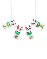 maneki_neko_lucky_cat_necklace_plastic_jewerelly_la_vidriola_detail