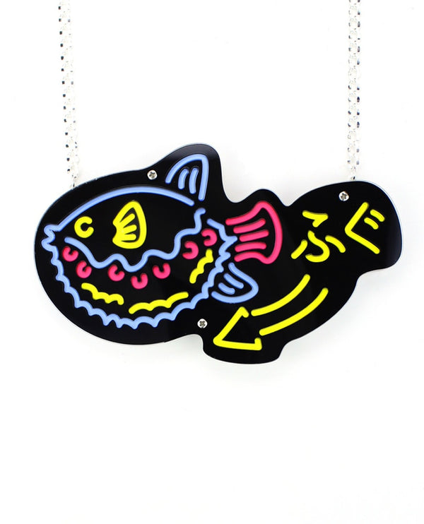 neon_fugu_statement_necklace_plastic_jewerelly_la_vidriola_detail