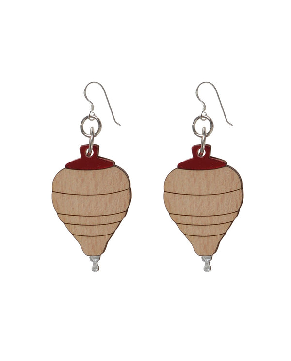 peonza_earrings_la_vidriola_spinning_top_detail