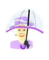 Umbrella Queen brooch