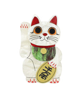 white-maneki-neko-lucky-cat-brooch-classic-la-vidriola-detail