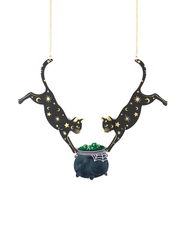 witch's-cats-necklace-la-vidriola-plastic-jewellery-halloween-detail